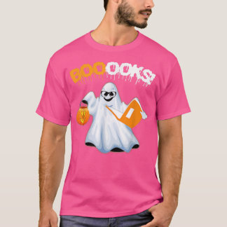 T-shirt Teacher Librarian Books Reading Ghost Pu