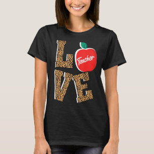 T-shirt Teacher Love Leopard Cheetah Print Teachers Team