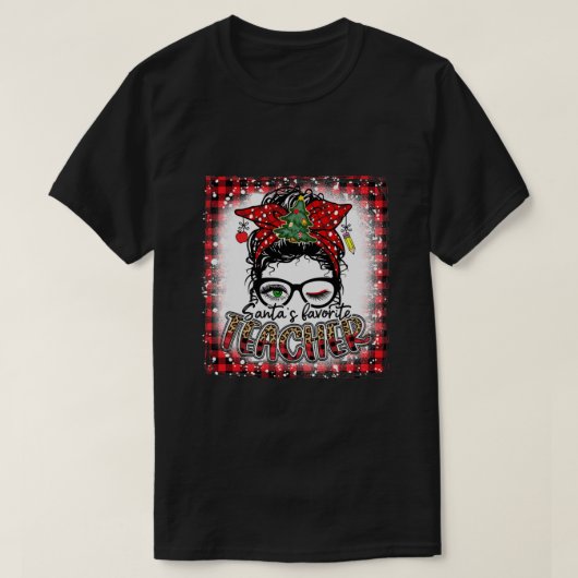 T-shirt Teacher Messy Bun Christ (Design devant)