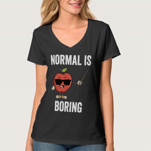 T-shirt Teacher Normal Is Boring Cool Teaching (Devant)