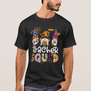 T-shirt Teacher Squad Gnome Drôle Costume Halloween Trick