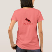 T-shirt Teacher T Shirt - Schoolhouse et Crayons (Dos)