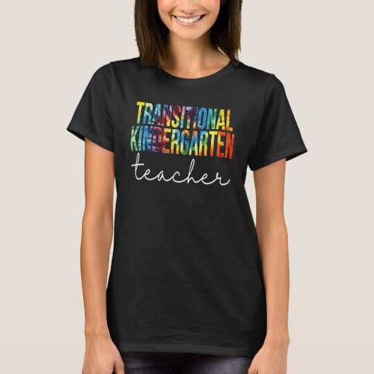 T-shirt Teacher Teacher Tie Dye De Transition De La Matern (Devant)