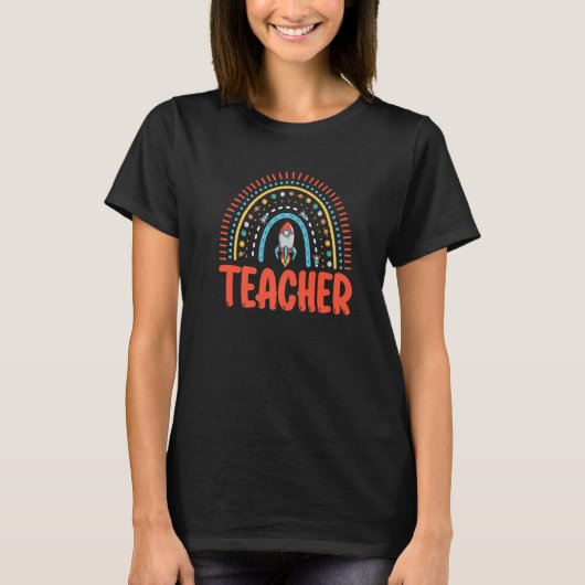 T-shirt Teacher Teaching Rainbow Premium_3 (Devant)