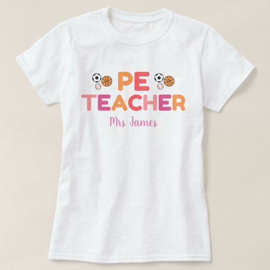 T-shirt Teacher Tshirt, éducation physique (Design devant)