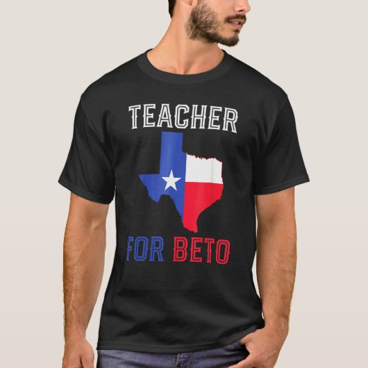 T-shirt Teachers For Beto Texas Carte Drapeau Américain (Devant)
