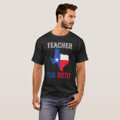 T-shirt Teachers For Beto Texas Carte Drapeau Américain (Devant entier)