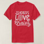 T-shirt Teachers Love Brains Spooky Teacher Funny Hallowee (Design devant)