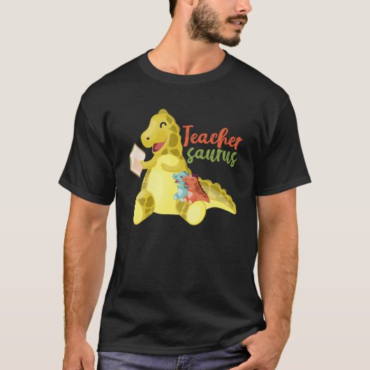T-shirt Teachersaurus Funny Dinosaur Enseignant Lecture Bo (Devant)