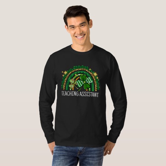 T-shirt Teaching Assistant Rainbow Lucky St Patrick's Day  (Devant entier)