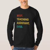 T-shirt Teaching Assistant Retro Best Teaching Assistant E (Devant)