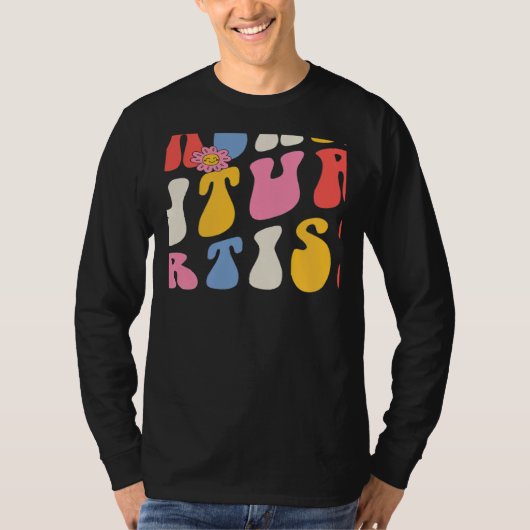 T-shirt Teaching Future Artists Groovy Retro Back To Schoo (Devant)