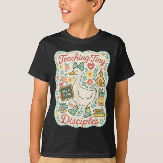 T-shirt Teaching Tiny Disciples Christian Bible Teacher Go (Devant)