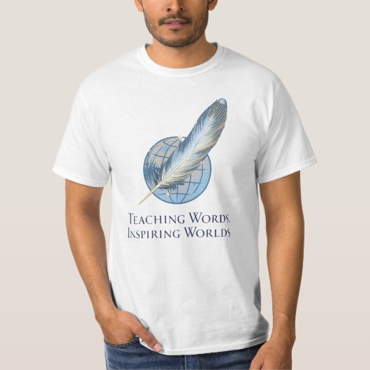 T-shirt Teaching Words, Inspiring Worlds (Devant)