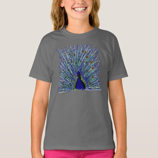 T-shirt Teacock filles (Devant)