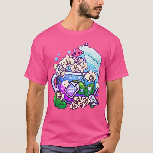T-shirt Teacup Aquarius Zodiac (Devant)