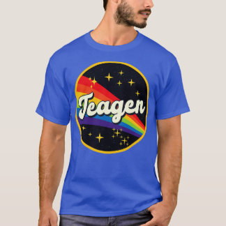 T-shirt Teagen Arc En Ciel Dans L'Espace Style Vintage
