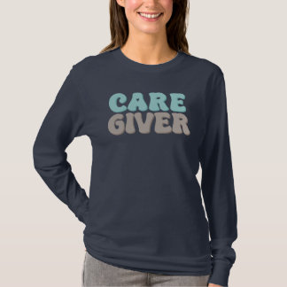T-shirt Teal and Tan Caregiver Awareness T Shirt