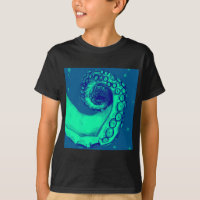 Teal et tentacule nautique de poulpe de marine