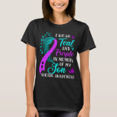 T-shirt Teal Purple In Memory Of My Son Suicide Awareness (Devant)
