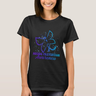 T-shirt Teal Purple Semicolon Dragonfly Suicide Prevention