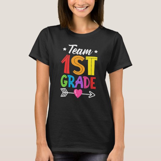 T-shirt Team 1st Grade Teacher Student Kid Back To School  (Devant)