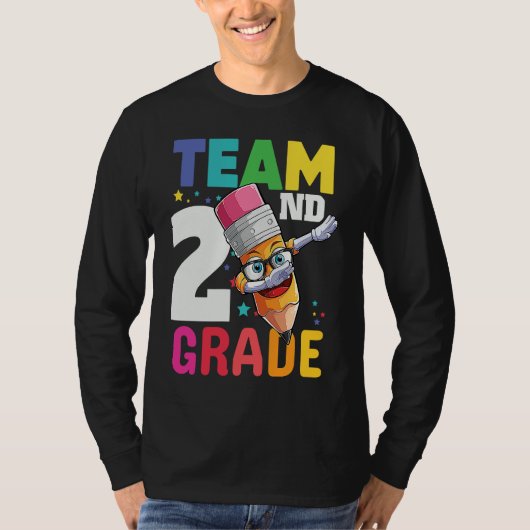 T-shirt Team 2nd Grade Teacher Boys School Second Grade Sq (Devant)