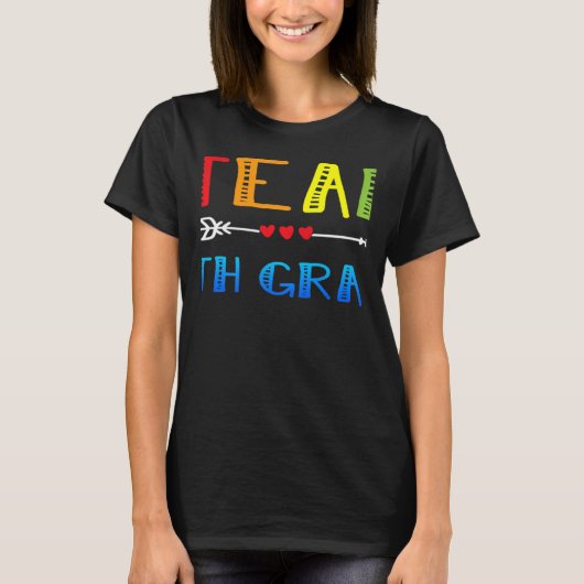 T-shirt team 7th grade heart back to school teacher cute a (Devant)