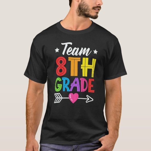 T-shirt Team 8th Grade Teacher Student Kid Back To School  (Devant)