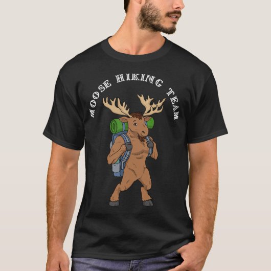T-shirt Team Backpacker Moose Camping nature randonnée dev (Devant)
