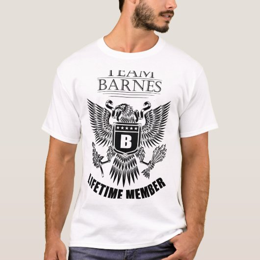 T-shirt Team Barnes Membre à vie (Devant)