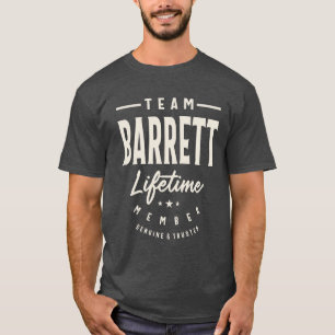 T-shirt Team Barrett Membre à vie Barrett Nom