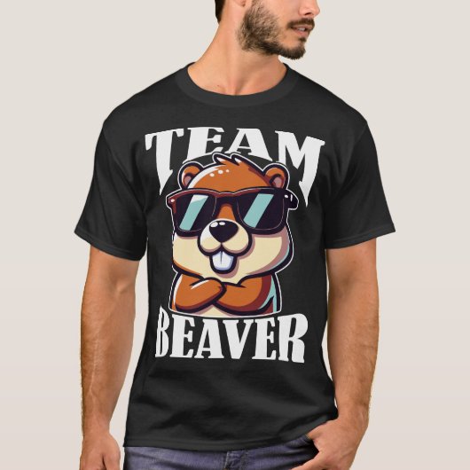 T-shirt Team Beaver Funny (Devant)