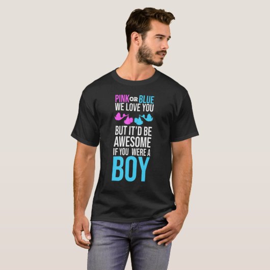 T-shirt Team Blue Baby Boy Faire-part Genre Revela Part (Devant entier)