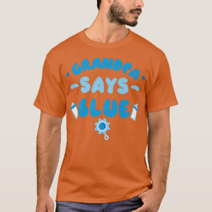 T-shirt Team Boy Gender Revevevela Party Grand-père dit Bl