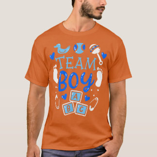 T-shirt Team Boy Genre Reveal Party Pink Blue Baby Announ