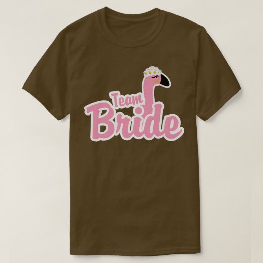 T-shirt Team Bride Bird Flamant rose Animal Variété Bachel (Design devant)