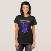T-shirt Team Bride Flirty Purple Corset (Devant entier)