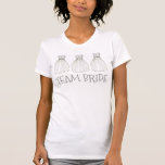 T-shirt TEAM BRIDE Mariage robe Gown Bridal Party Tee<br><div class="desc">Il présente une illustration originale d'une jolie robe mariage blanche de style princesse, avec TEAM BRIDE dans une police grise amusante. Parfait pour les douches nuptiales, mariages, fiançailles et autres événements ! Designer est disponible pour créer et télécharger des designs personnalisés qui correspondent aux couleurs et aux thèmes de votre...</div>
