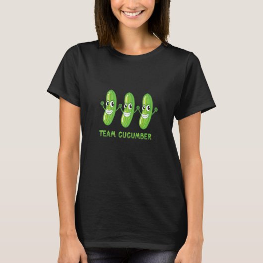 T-shirt Team Cucumber Vegetarian Vegetable Veggies Vegan (Devant)