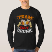 T-shirt Team Day Drunk Beer Garage Day Drinker (Devant)