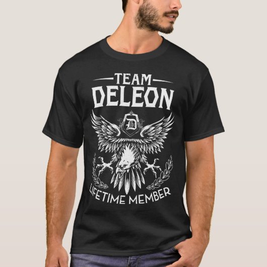 T-shirt Team DELEON Nom du membre à vie (Devant)
