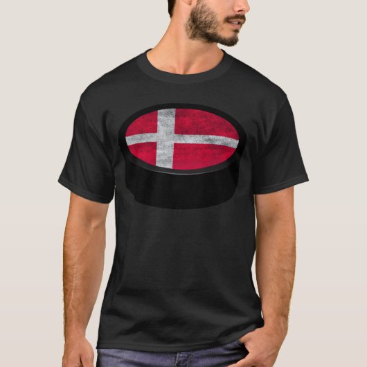 T-shirt Team Denmark Hockey Puck funny (Devant)