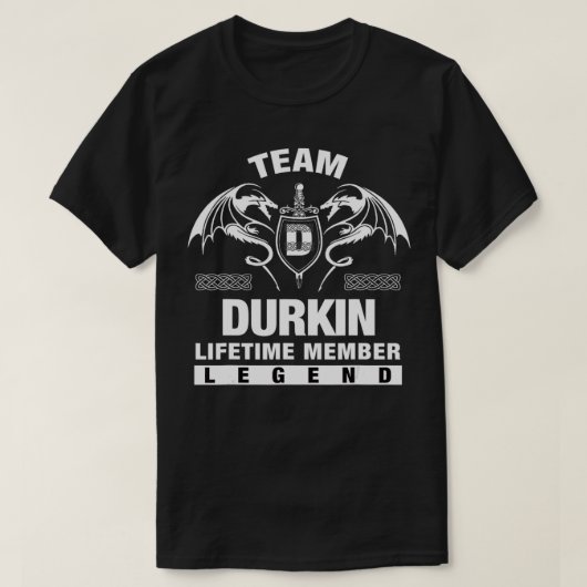 T-shirt Team DURKIN Cadeaux membres à vie  (Design devant)