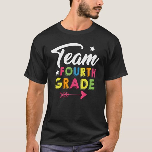 T-shirt Team Fourth 4th Grade School Boy Girl Classroom Cu (Devant)