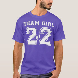 T-shirt Team Girl 2022 Genre Révéler Baby shower rose Adop
