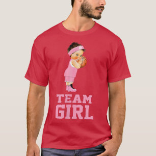 T-shirt Team Girl Basketball Bébé Genre Reveal