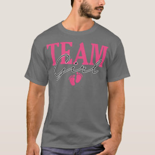 T-shirt Team Girl Genre Reveillez Baby shower rose ou bleu