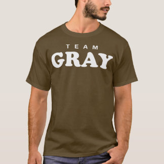 T-shirt Team Grey Nom de famille personnalisé Mariée Famil
