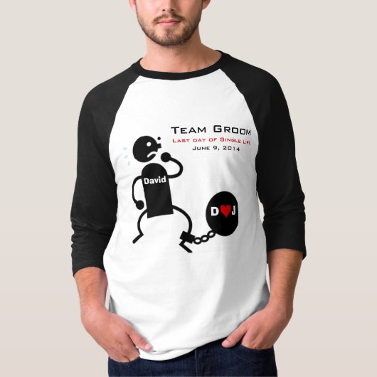 T-shirt Team Groom Ball & Chain Shirt (Devant)